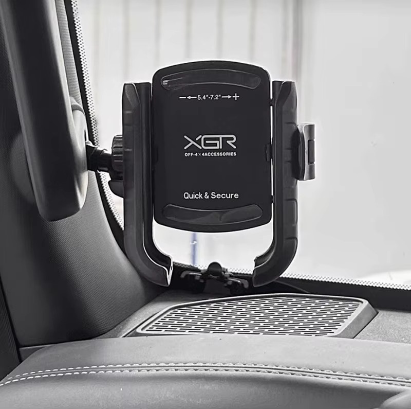 JZYDS Autotelefonhalter für BAIC 212 T01 2024 2025, modifizierter A-Säulen-Griffhalter für das Auto-Innenzubehör, Schwarz - Bild 5