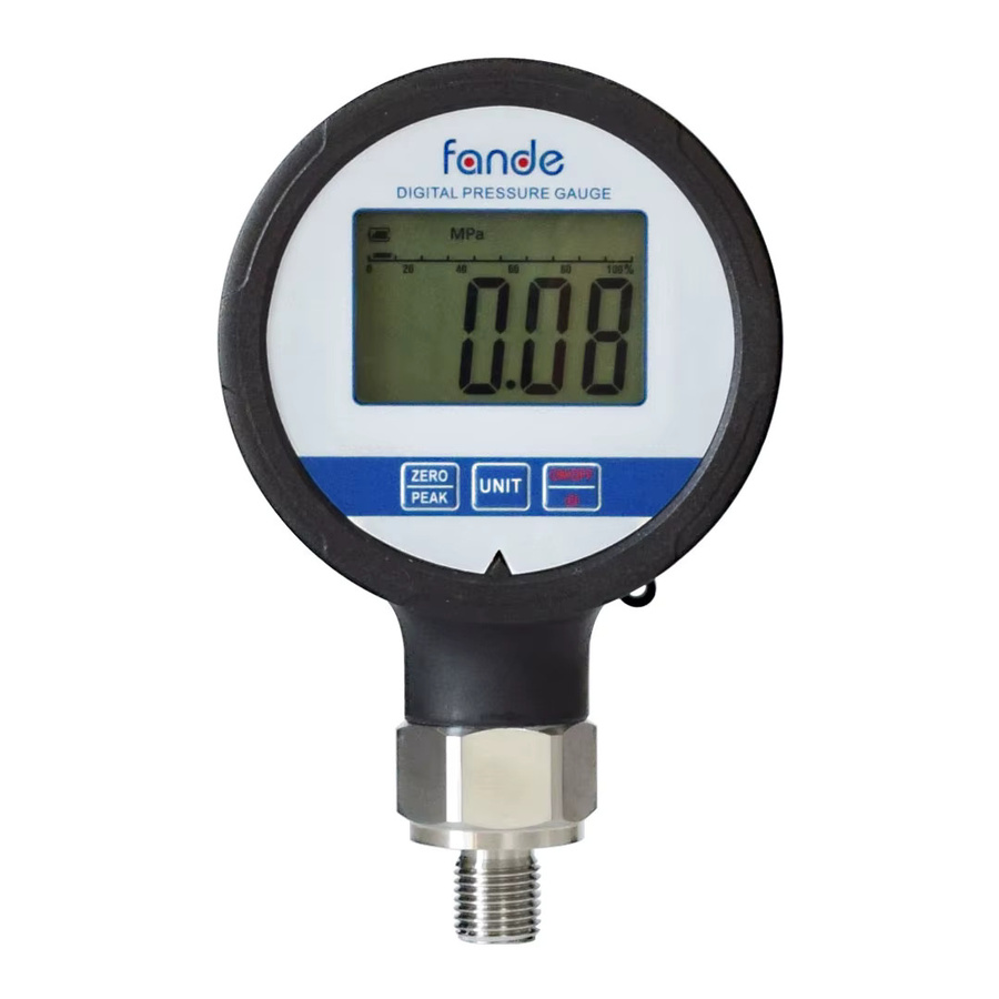 Fande Manometer für hydraulische Wasser-, Luft- und Sauerstoffmessung, IP65 wasserdicht, Durchmesser: 80 mm, Schwarz - Bild 2
