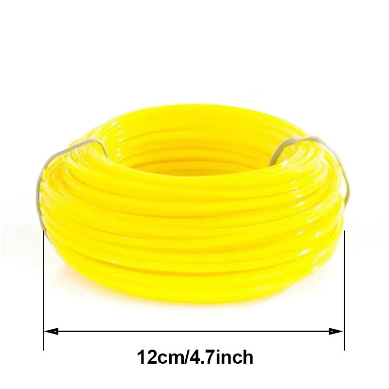 LUSQI Quadratische Nylon-Grasschneiderleine für Rasenmäher und Freischneiderköpfe, zweifarbig Gelb, 20 m oder 25 m, Dicke: 2 mm oder 2,4 mm - Bild 3
