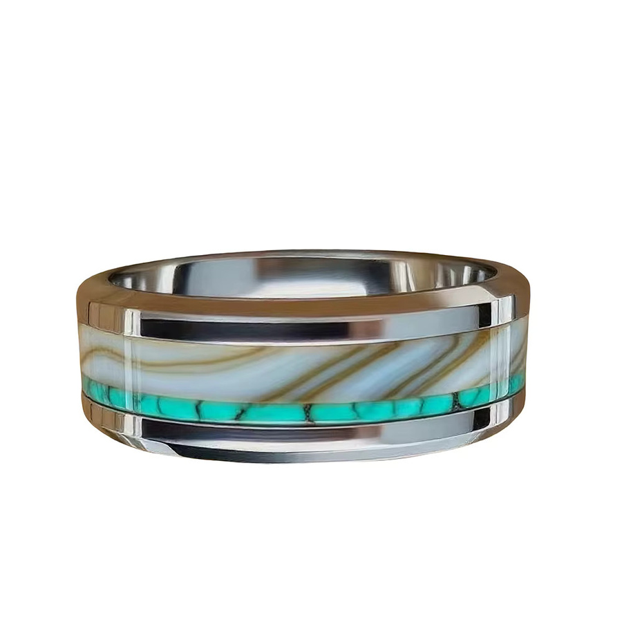 SUNFLOWERZHU Ringset Edelstahl, Silber, Herren - Bild 2