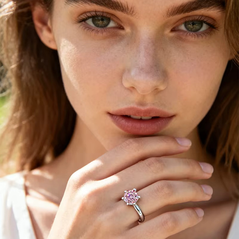 NeeTim Ring, 925 Silber, Moissanit, Damen - Bild 2