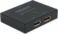 Delock DisplayPort-Switch 2 auf 1 bidirektional 8K 30Hz Schwarz - Bild 1