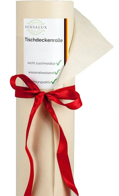 Sensalux Vlies-Tischdeckenrolle Creme, wasserabweisend und waschbar, B: 1 m, L: 25 m - Bild 1