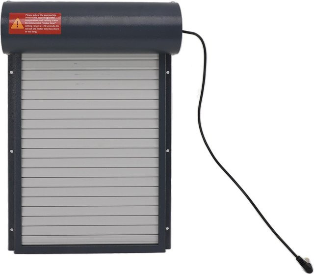 Nensit Automatische Hühnerstalltür mit Solarbetrieb, Timer und Lichtsensor in Grau - Bild 1