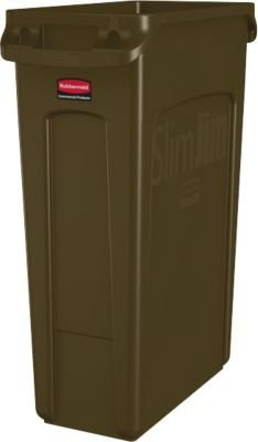 Rubbermaid Slim Jim Abfallbehälter, 87 Liter, braun - Bild 1