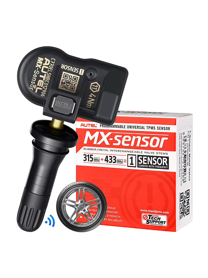 Autel MX-Sensor TPMS 2-in-1 Einpressbare Reifensensoren in Schwarz, 315MHz und 433MHz, kompatibel mit TS501 Pro und TS508WF - Bild 9