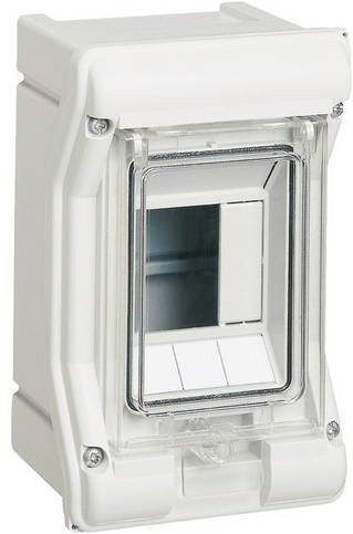 Hager Kleinverteiler Vector VE103SN Aufputz IP65 Weiß Transparent - Bild 1