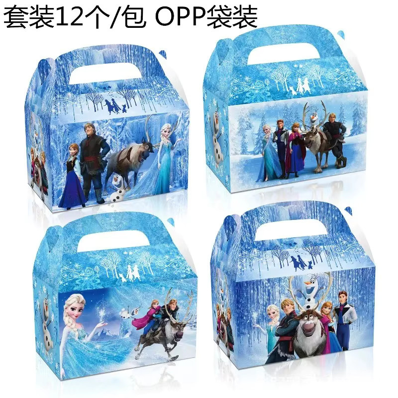 Bandai Frozen Party-Geschenkboxen, Elsa Anna Themen-Geschenkboxen mit Griffen, 12-teiliges Set - Bild 3