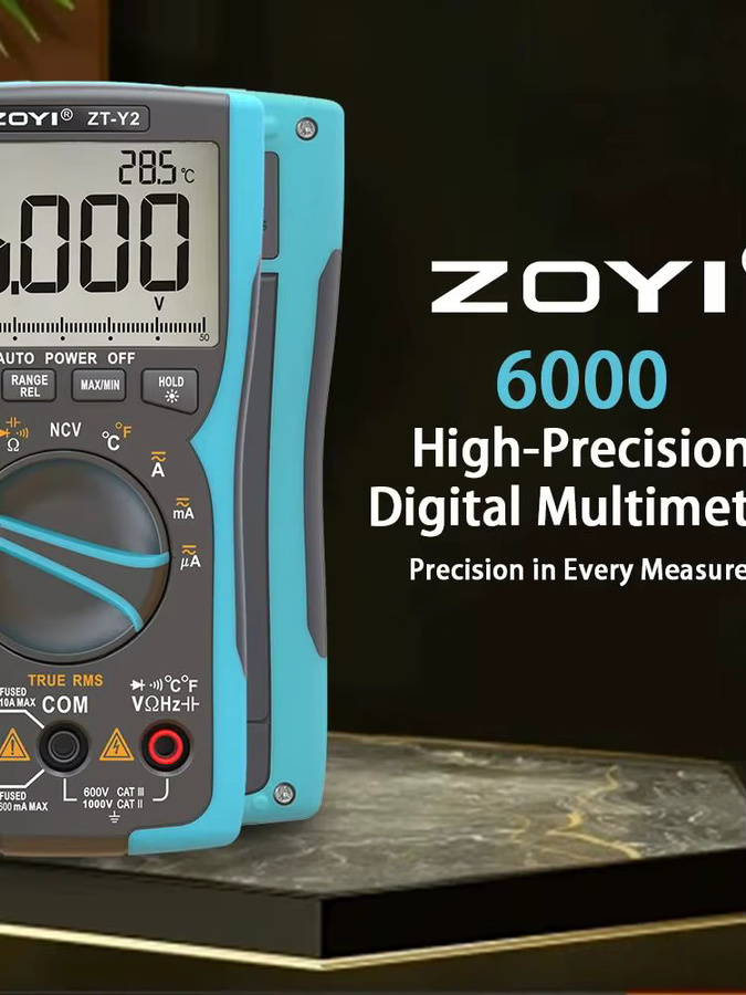 ZOYI ZY-Y2 Professionelles Digitalmultimeter in Blau für AC/DC Spannung, Strom, NCV, Kapazität, Widerstand, Hertz und Summer - Bild 7