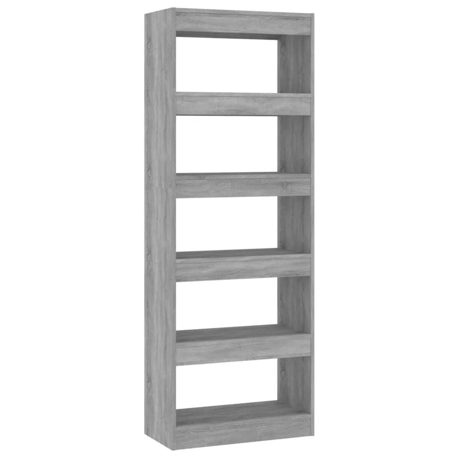 vidaXL Bücherregal und Raumteiler in Grau Sonoma, B/T/H: 60 x 30 x 166 cm - Bild 2
