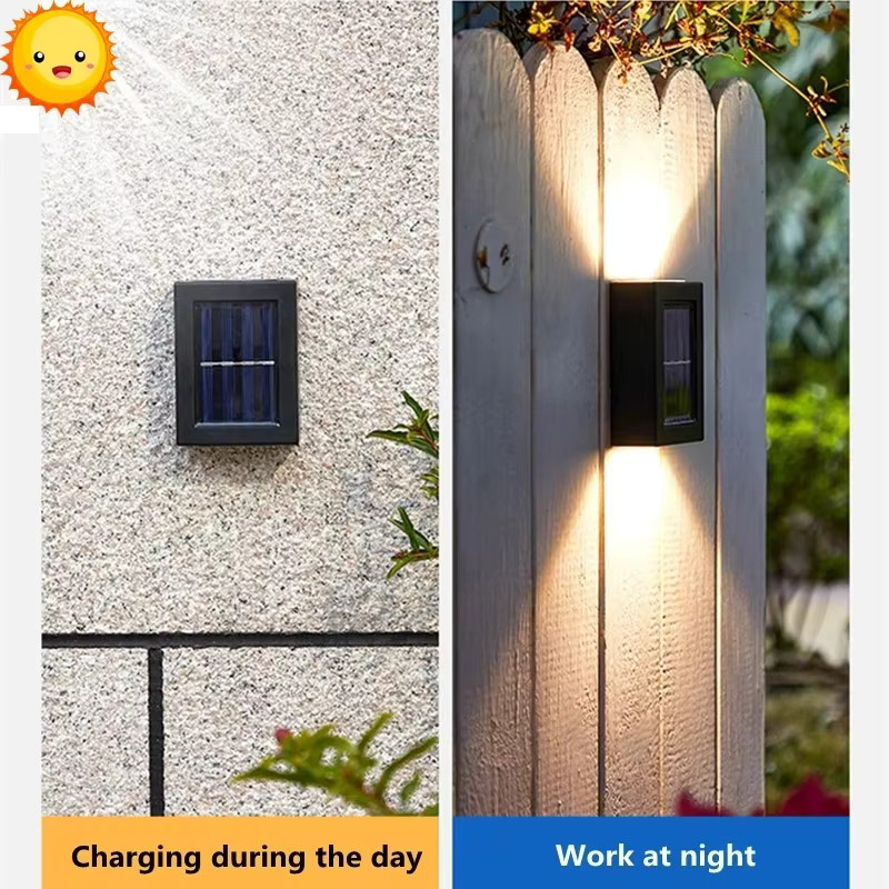 Wasserdichte Solar LED Außenleuchte mit Bewegungssensor für Garten und Wand, Moderne Solar Laterne in Schwarz mit Warmweißem Licht - Bild 3