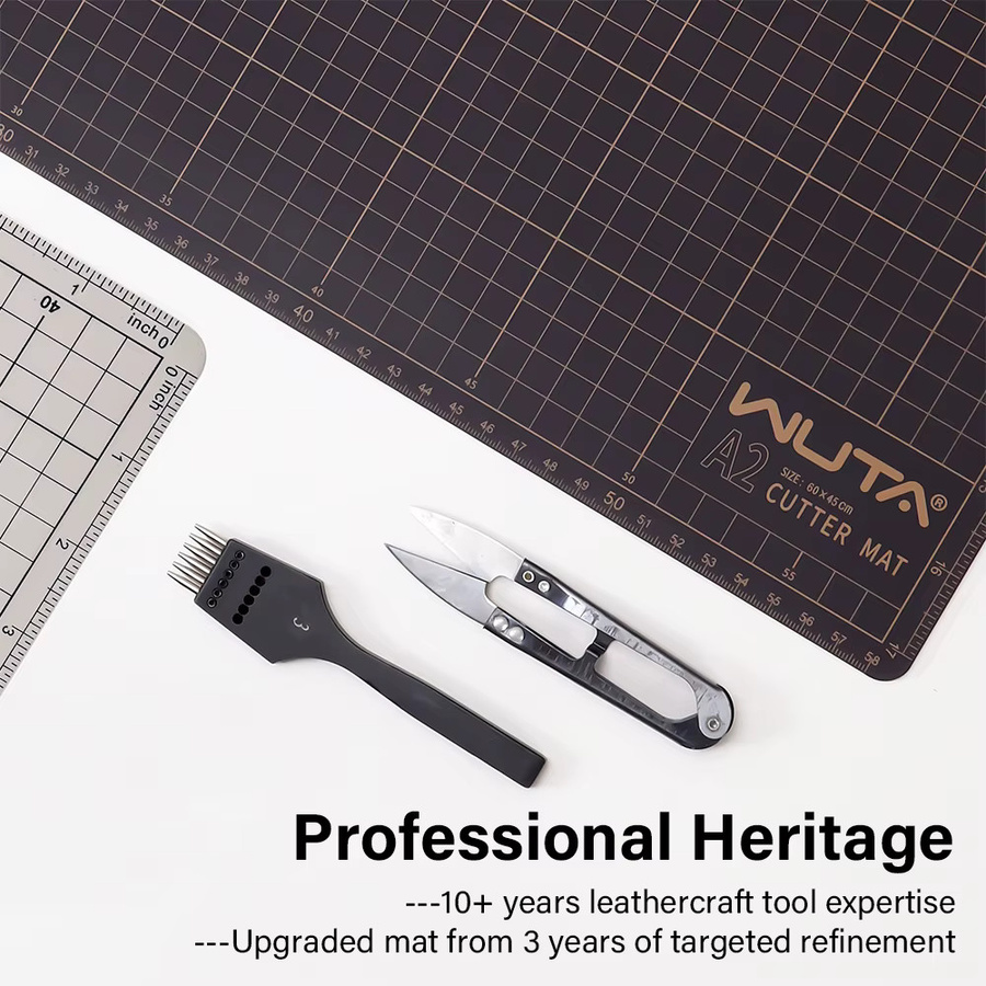 WUTA Professionelle Selbstheilende Schneidematte aus Leder für DIY-Handwerkswerkzeuge - Bild 3