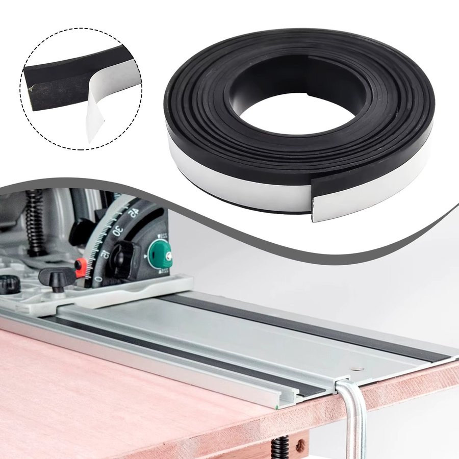 Splitterschutz-Ersatzstreifen für POWERTEC Schienensägenführungsschiene 194419-4 und Festool Führungsschienen, Schwarz, Länge: 3 m - Bild 3