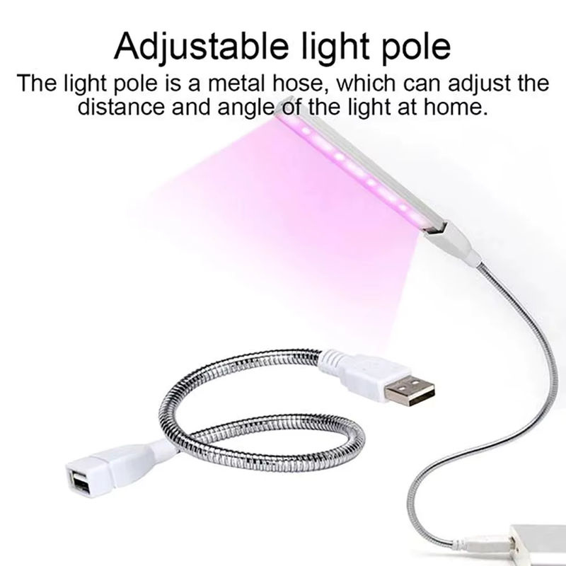 5V LED Vollspektrum Pflanzenlampe mit flexiblem Schlauch für Gewächshaus, Blumen und Hydroponik via USB - Bild 5