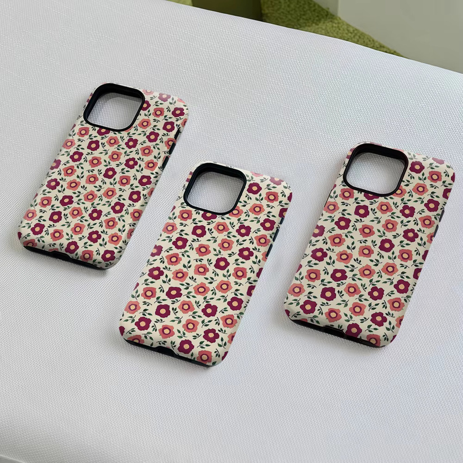 Aurea Case Matte Bumper MagSafe Schutzhülle für iPhone 14 15 16 17 Pro Max Plus in Rose Blumen Design - Bild 3