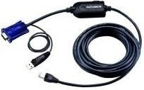 ATEN KA7970 USB KVM Adapter Cable in Schwarz mit 4,5 m Kabellänge (RJ-45 auf USB Typ A und HD-15) - Bild 1