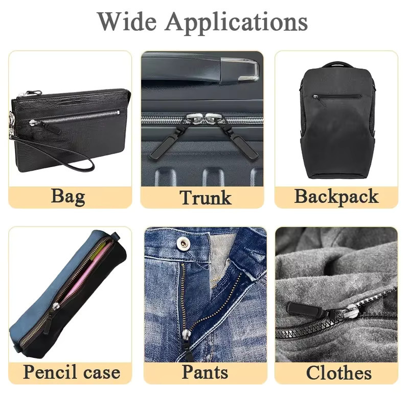 Zipper Slider Puller Reparatur Kit als Ersatz für gebrochene Reißverschlüsse an Reisetaschen und Koffern in verschiedenen Stückzahlen - Bild 5