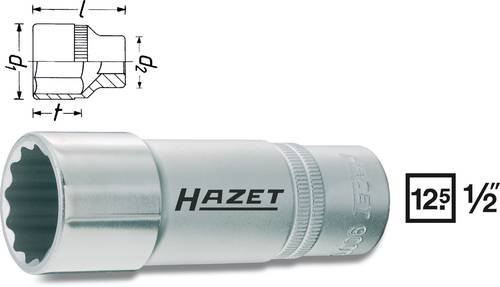 Hazet Steckschlüsseleinsatz 900TZ-15 1/2 Zoll SW 15mm Silber - Bild 1