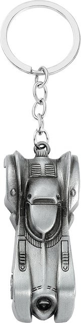 Bandai Schlüsselanhänger, Fledermaus-Auto-Motiv, Silberfarbe, Herren - Bild 1