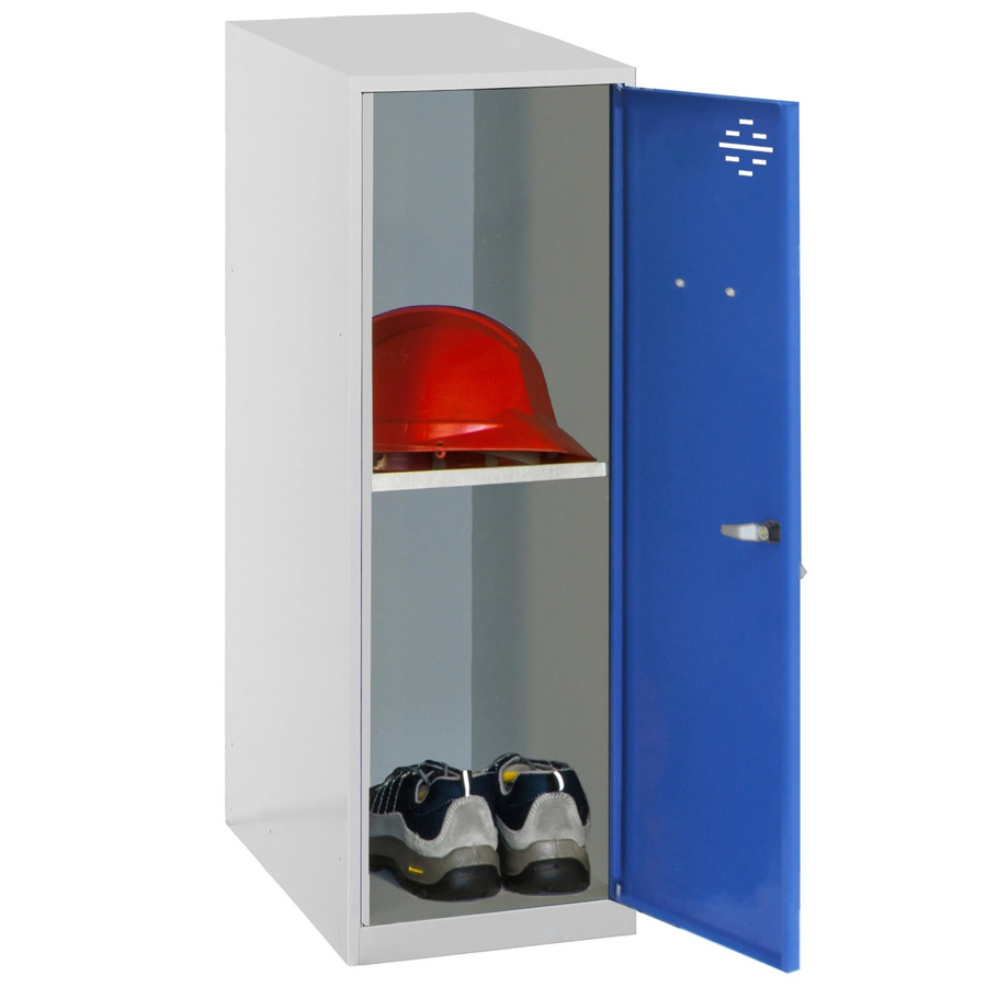 PROREGAL Schließfachschrank AMEGO Spind mit 1 Fachboden in Blau-Grau, H x B x T: 91,5 x 40 x 50 cm - Bild 2