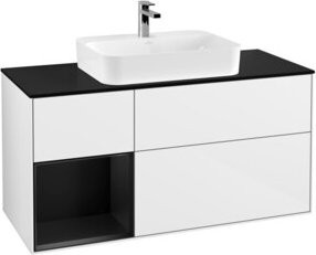V&B Waschtischunterschrank Finion in Weiß glänzend lackiert, Breite: 120 cm, Tiefe: 50,1 cm, Höhe: 50,1 cm - Bild 1