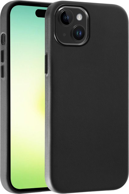 Vivanco Mag Classic Cover Handyhülle für iPhone 15 Plus mit Magnetic Wireless Charging Support, schwarz - Bild 1