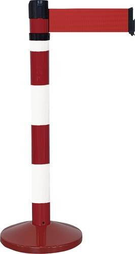 VISO RS410RBRE Gurtabsperrpfosten mit 3 Gurten in Rot, freistehend, Gurtlänge: 4,3 m - Bild 1
