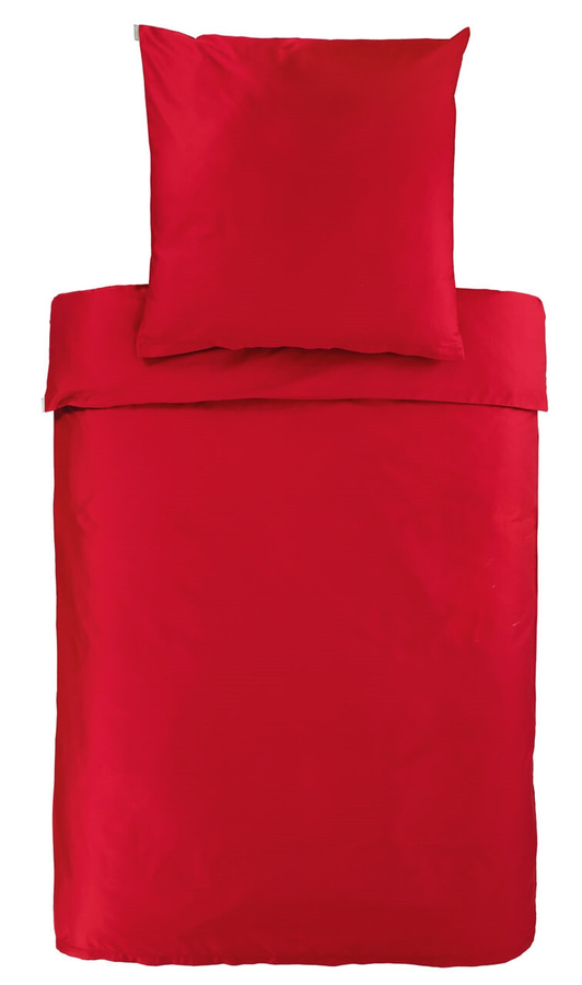 Bassetti Mako-Satin Bettwäsche GF UNI in Amaranto Rot mit Reißverschluss - Bild 1