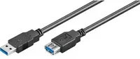 Goobay USB-Kabel SuperSpeed USB-A-Stecker auf USB-A-Buchse, Schwarz, 1,8 m - Bild 1