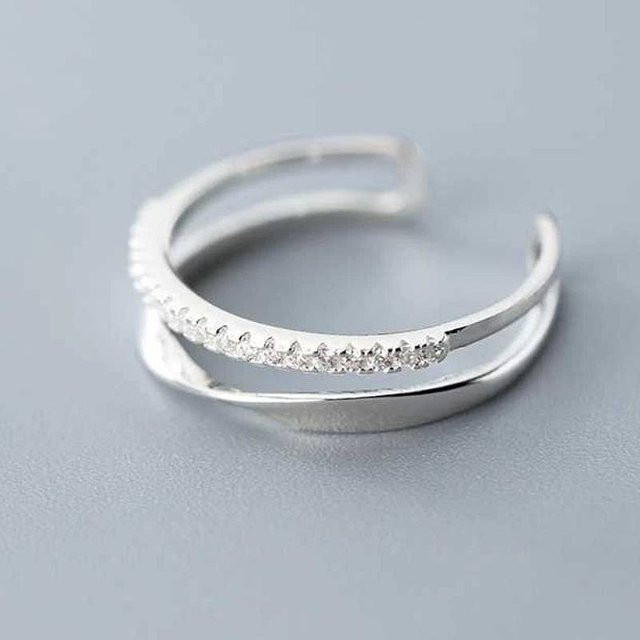 Huitan Ring, Silber, Zirkonia, Damen - Bild 1