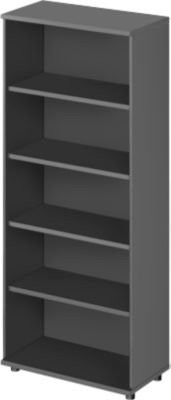 Schäfer Shop Genius Regal TETRIS WOOD mit 5 Fachböden in Graphit und Eiche-Dekor, Breite: 80 cm - Bild 1