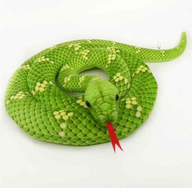 Yiran toy Schlangen-Stofftier, Riesige Boa Kobra, Plüsch / Textil, Grün - Bild 1