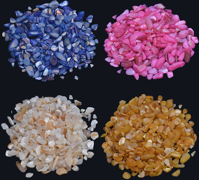 Natürliche zerkleinerte Muschelperlen von Moonrise in 23 Farben, 3–5 mm, Multicolor für Dekoration und Kunsthandwerk - Bild 1