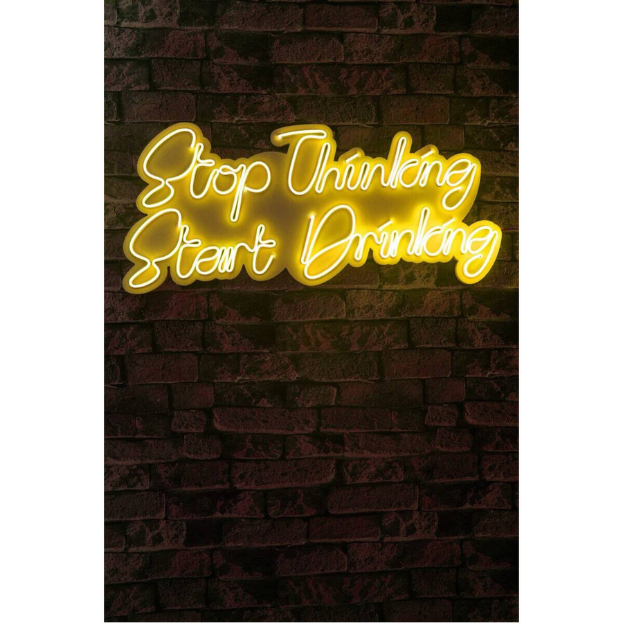 Opviq LED-Wandleuchte Neon Flex in Gelb aus PVC, B/H/T: 34 x 78 x 2 cm - Bild 3