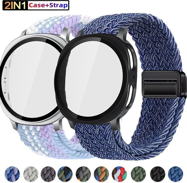 Samsung Uhrenzubehör, Temperglasgehäuse und Sportarmband Nylon, Galaxy Watch 8 Classic 46 mm, Samsung Watch 8 40 mm, 44 mm - Bild 1