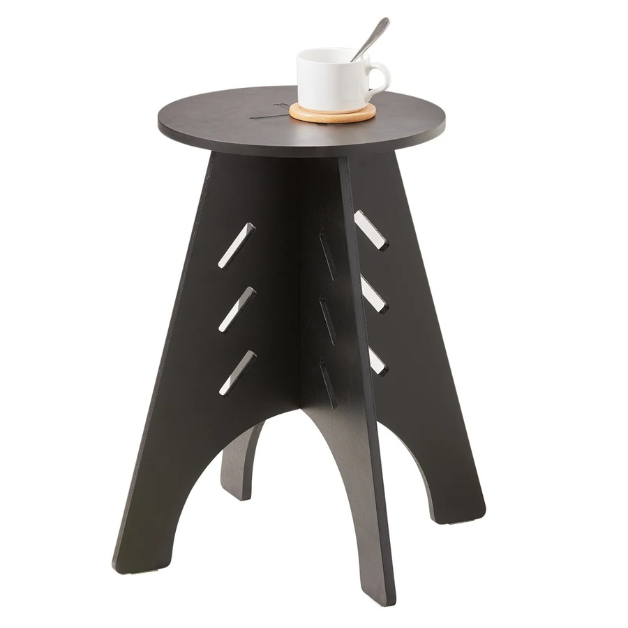 SoBuy Beistelltisch HFBT01-K-SCH in Schwarz mit Zapfenverbindungen aus Holz, B/T/H: 30,5 x 30,5 x 48,5 cm - Bild 2