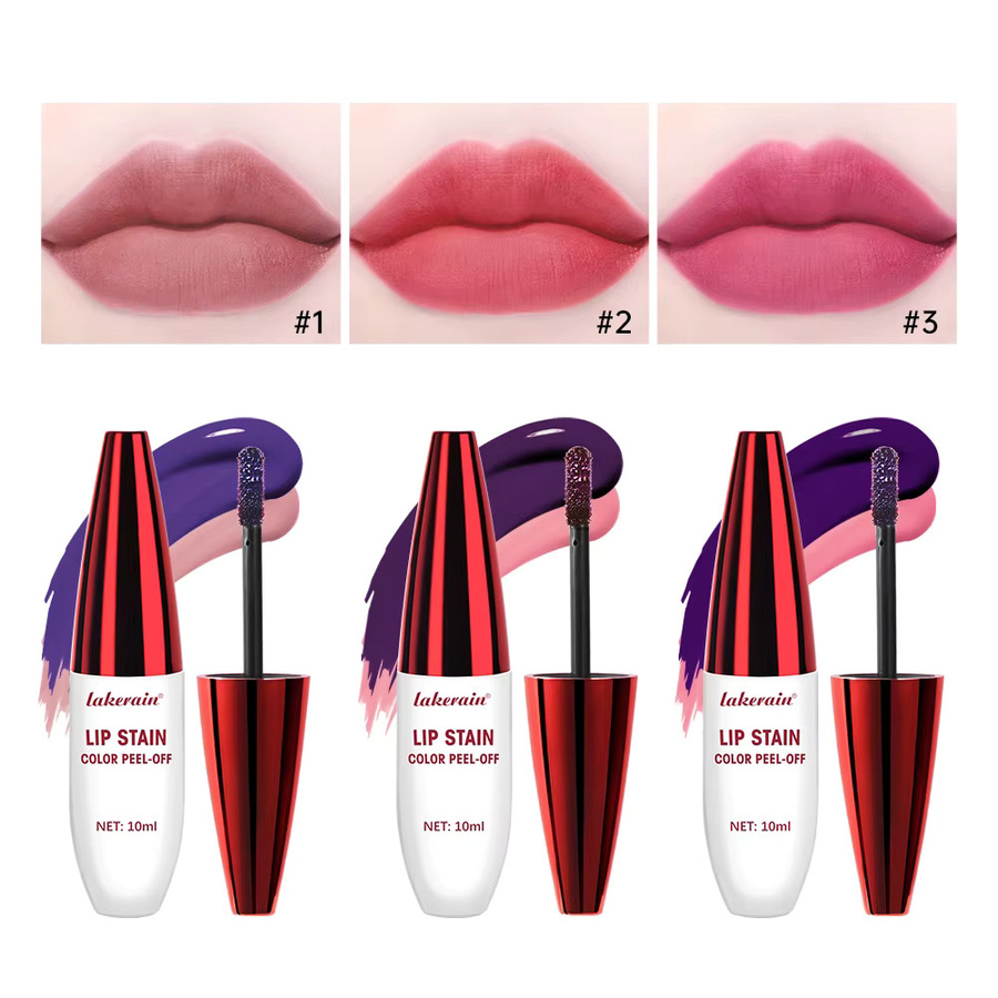 Lakerain Abziehbarer Lipgloss, Wasserfest, Matt, 3 Farben - Bild 6