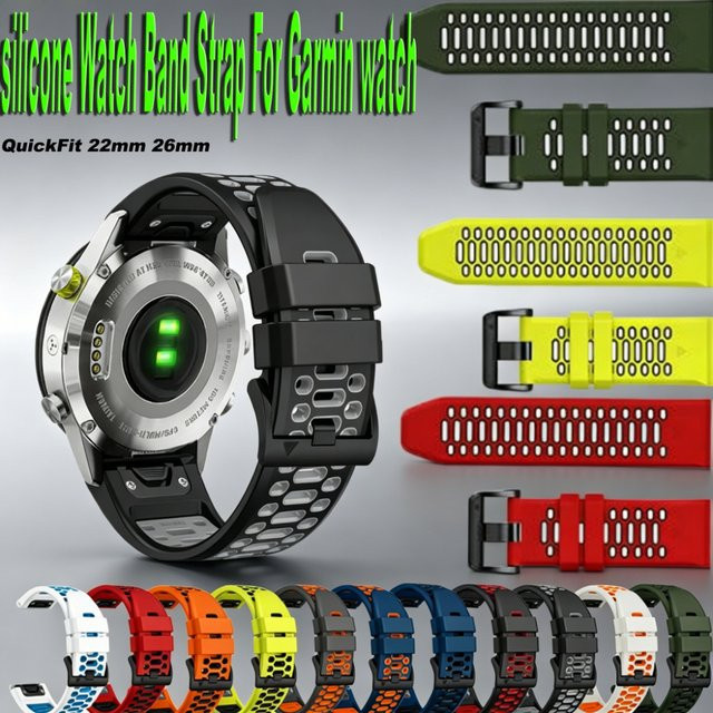 QCTOG Uhrenarmband Silikon, 22mm 26mm, Unisex - Bild 1