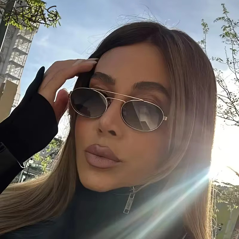 Aras Sonnenbrille, oval, Vollrand, Metall, gold, Damen - Bild 2
