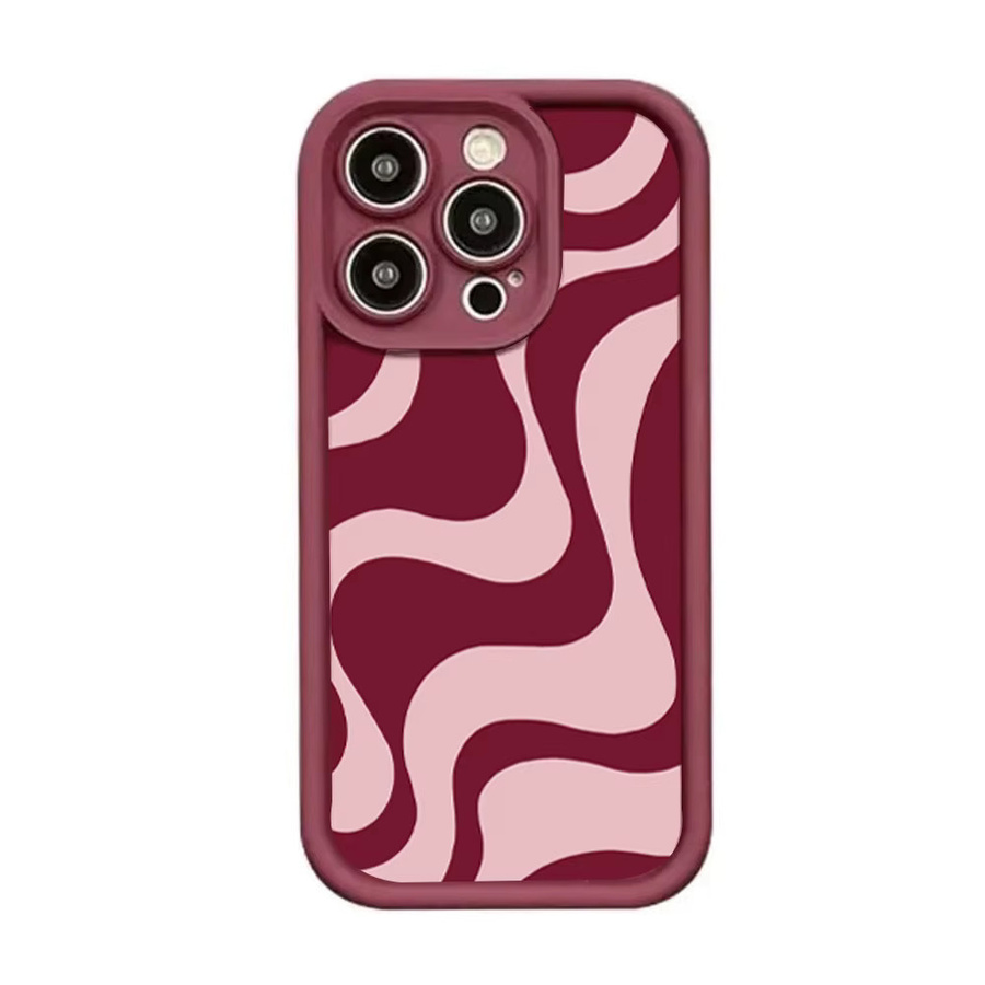 Modische iPhone Handyhülle mit roten Linien für Apple iPhone 11 bis iPhone 17 Pro Max in Rot - Bild 5