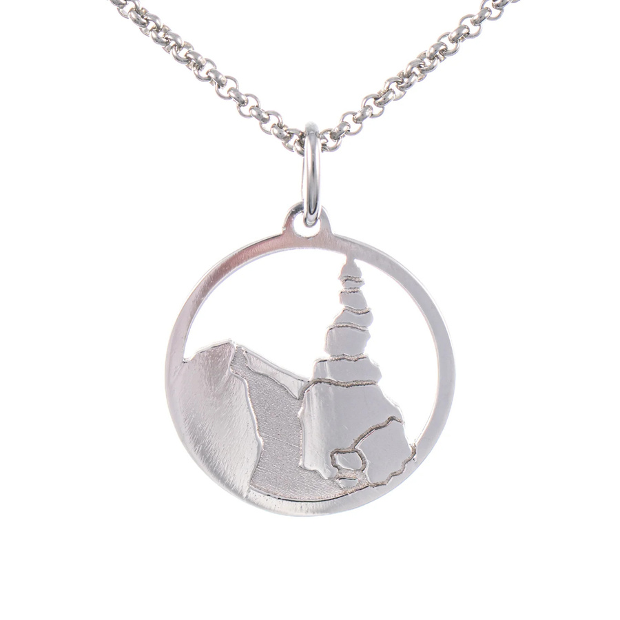 Goettgen Anhänger Steinmännchen, 925 Silber, mit Kette, 45 cm, Unisex - Bild 1