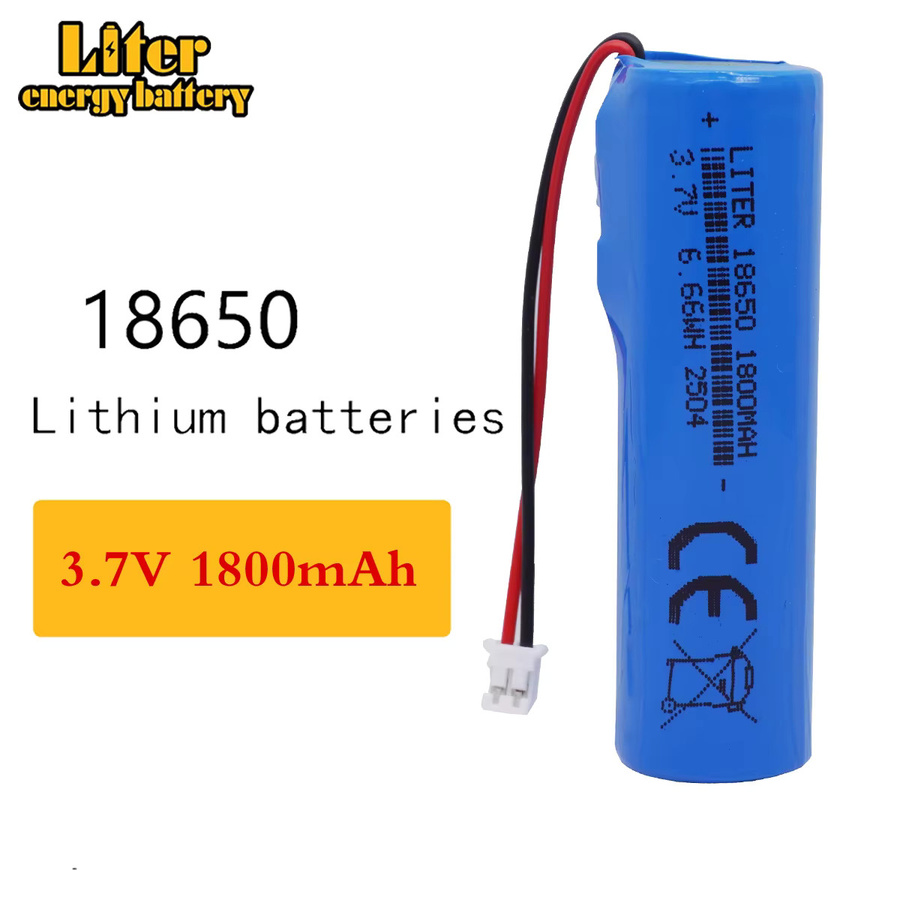 Wiederaufladbare Lithium-Batterie 18650 Li-Ion mit PCB PH2.0-2P, 3,7 V, 1800 mAh, Blau - Bild 4