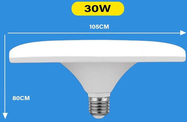 YJMP Super Lighting LED Deckenleuchte in Weiß mit E27 Sockel für Garage und Werkstatt - Bild 1