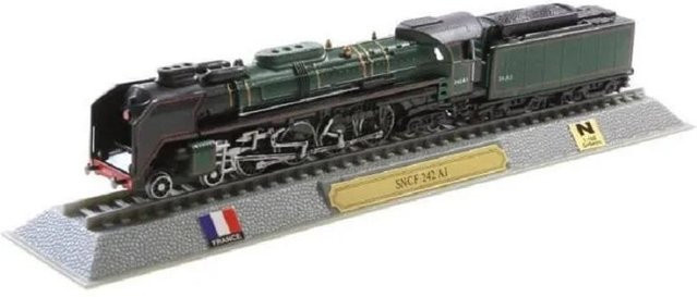 Del Prado Lokomotive SNCF 242 A1 Frankreich, statisches Modell aus Druckguss, Maßstab N 1:160 - Bild 1