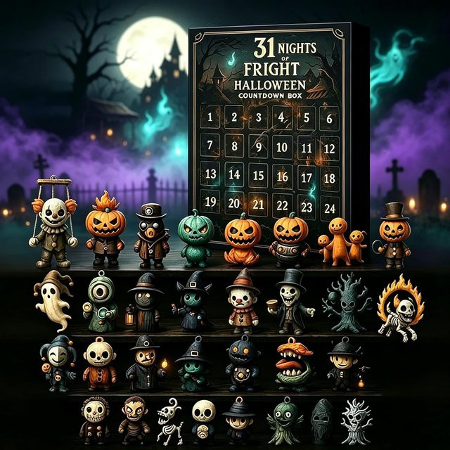 YDM Beauty Life 3D Halloween Adventskalender, Überraschungs-Blindbox, Blau - Bild 1