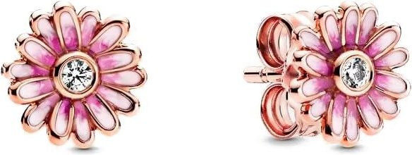 Ohrringe 925 Silber, Sonnenblumen, Zirkonia, Weiß, Damen - Bild 1