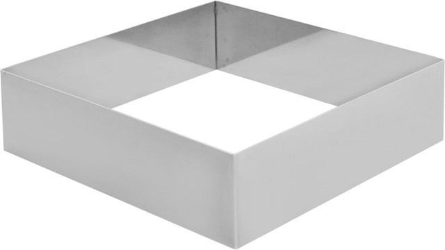 Schneider Schnitten- und Backrahmen quadratisch aus Edelstahl in Silber, B/T/H: 18 x 18 x 5 cm - Bild 1