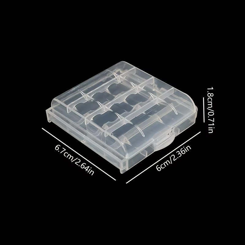 YYMSF Batterie Organizer Set aus Kunststoff, 2 Stück transparente Aufbewahrungsboxen für AAA und AA Batterien - Bild 3