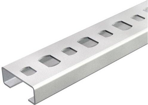 OBO Bettermann Profilschiene aus Kunststoff in Silber, 10 Stück, L: 1000 cm, B: 2 cm, H: 0,8 cm - Bild 1