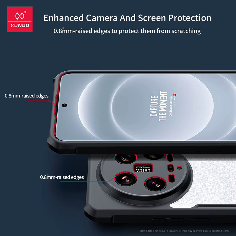 Xundd Schutzhülle für Xiaomi 14 Ultra, transparente Stoßfeste Handyhülle mit Airbag-Schutz und Kameraschutz - Bild 3